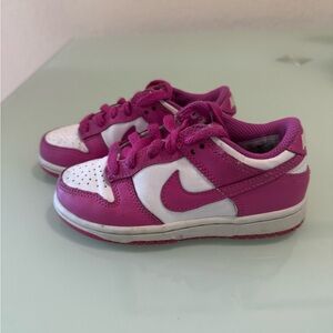 Nike Kids Pink and White Sneakers